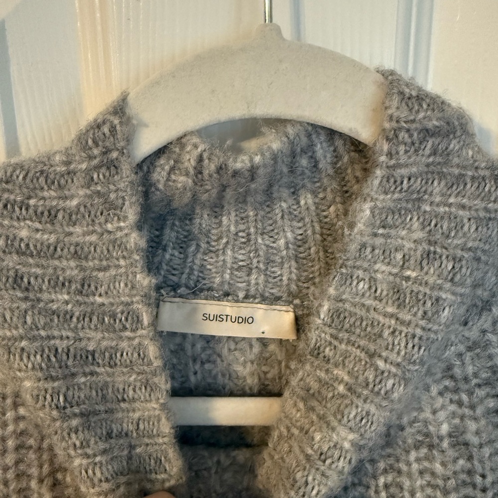Cozy Gray Turtleneck Sweater - Picture 2 of 3